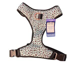 Top Paw Teal Cheetah Adjustable Fashion Comfort Dog Pet Harness Size XL NWT